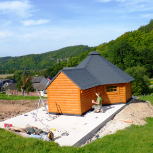 17m Grill Cabin with extension