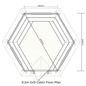 9.2m Medium Grill Cabin Floor Plan