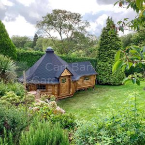 17m Sloping Wall Grill Cabin with 2.5m Extension