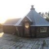 We revisited on one of the most stunning December mornings and were treated to this sunrise on the cabin upon our arrival! 17m Sloping Wall Grill Cabin with extension