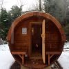 4m Barrel Sauna at Carr Bank Garden Centre 4m Pine Barrel Sauna at Carr Bank Garden Centre