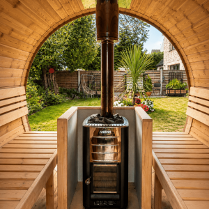 Thermowood Barrel Full Glass Panoramic Window