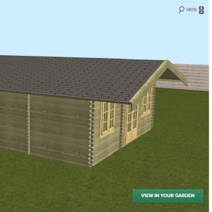 9 x 6m 44mm Log Cabin