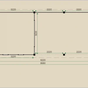 Lugarde Summerhouse PS13 Log Cabin Garden Bar Floor Plan