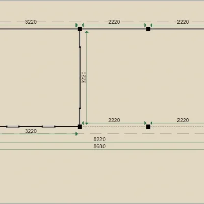 Lugarde Summerhouse PS13 Log Cabin Garden Bar Floor Plan