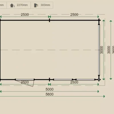 Lugarde Wooden Garage G1 Floor plan