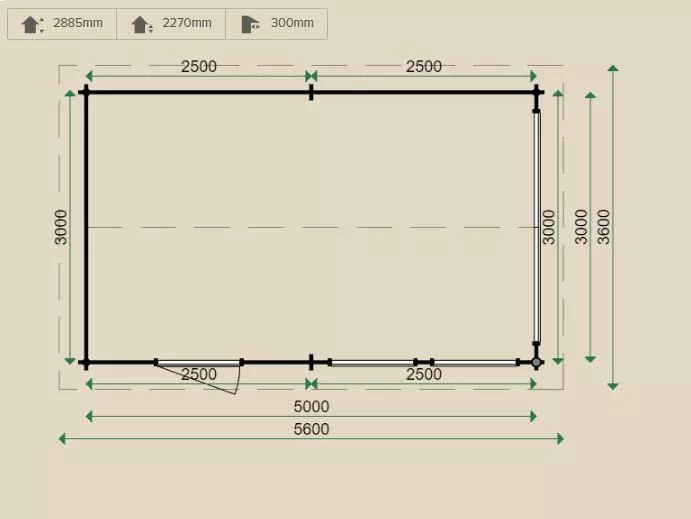 Lugarde Wooden Garage G1 Floor plan Lugarde Wooden Garage G1 Floor plan