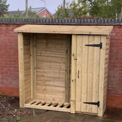 Log Store with Tool Store 6′ (H) x 4′ (W)
