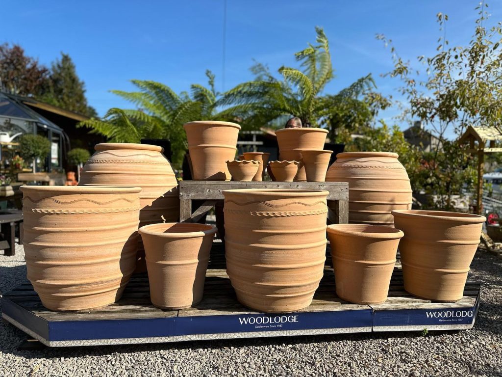 Cretan Terracotta Pots on sale at Carr Bank Garden Centre