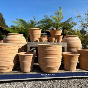 Cretan Terracotta Pots on sale at Carr Bank Garden Centre