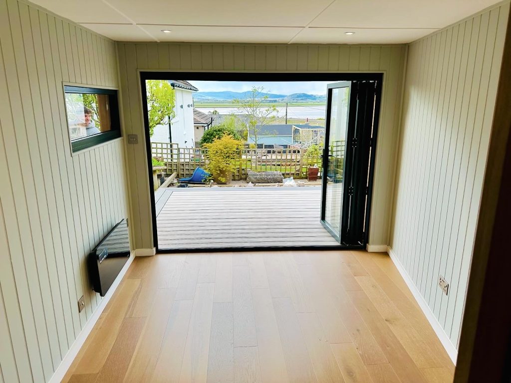 Garden room Interior with Composite Decking
