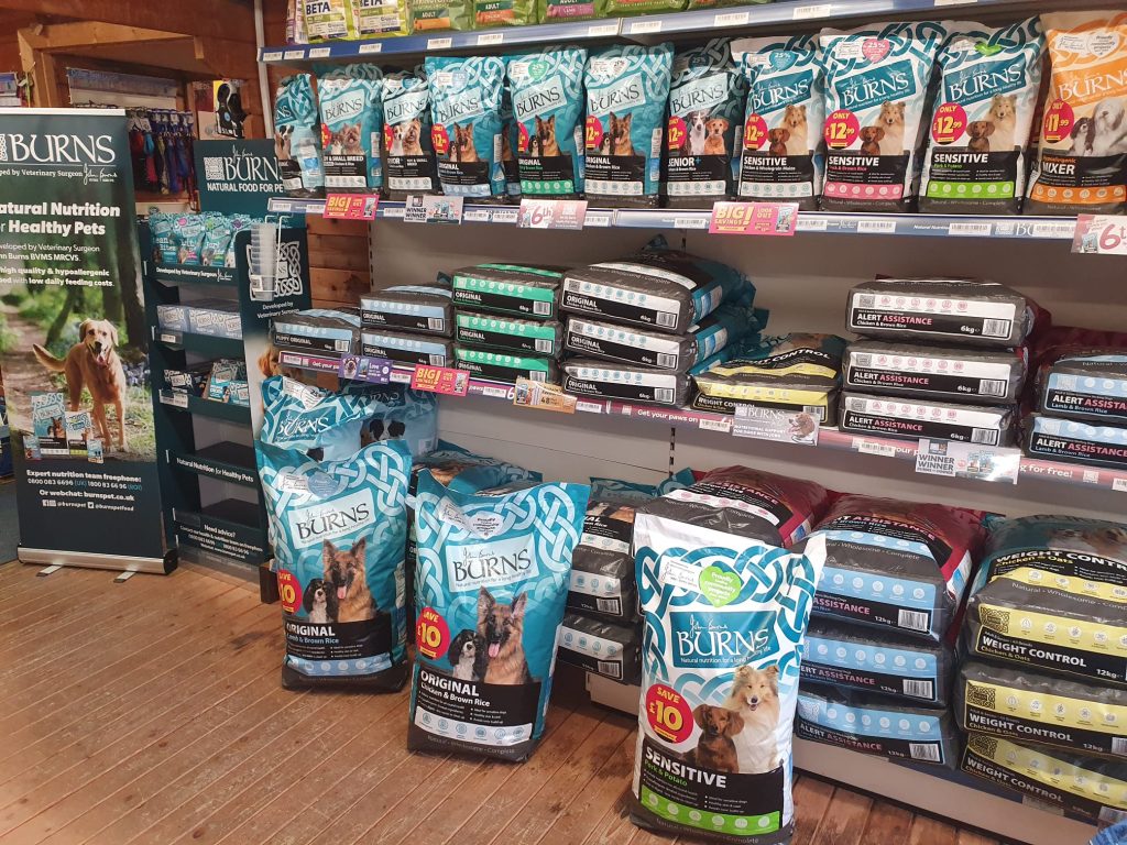 Pet Supplies & Burns Dog Food at Carr Bank Garden Centre