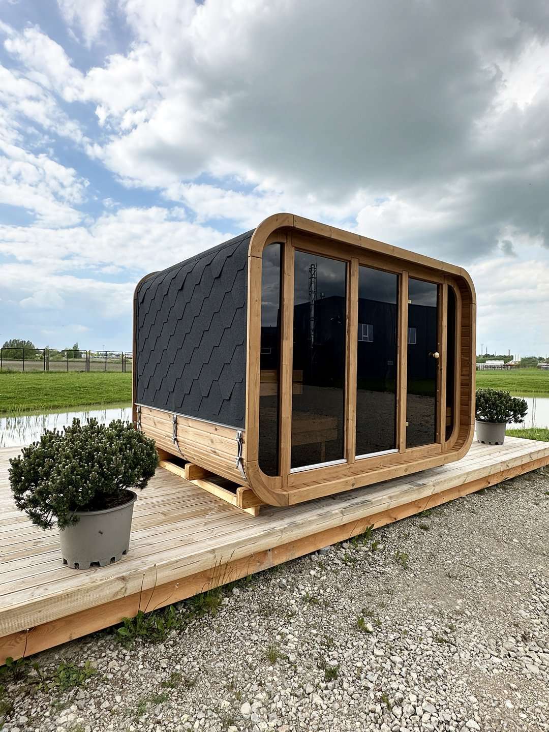 2.3m x 3m Cube Sauna with changing room 2.3m x 3m Cube Sauna with changing room