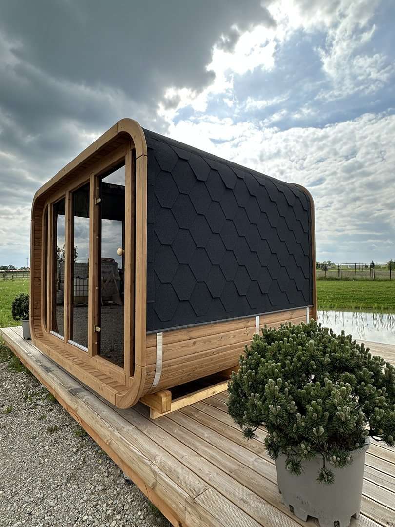 2.3m x 3m Cube Sauna with changing room 2.3m x 3m Cube Sauna with changing room