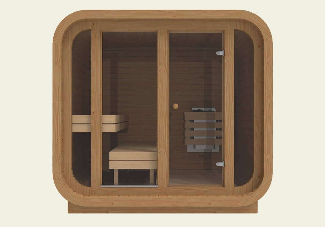 2.3m Cube Sauna Front View 2.3m Cube Sauna Front View