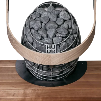 HUUM Drop Electric Sauna Heater embedding flange - sauna heater installation detail