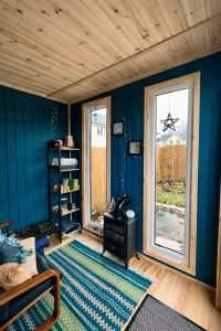 Carr Bank Garden Studio Interior custom painted