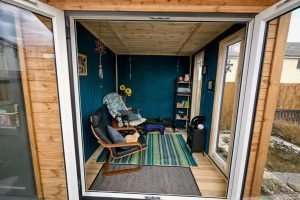 Carr Bank Garden Studio Interior custom painted
