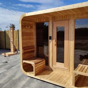 Luna Western Red Cedar Sauna with Porch