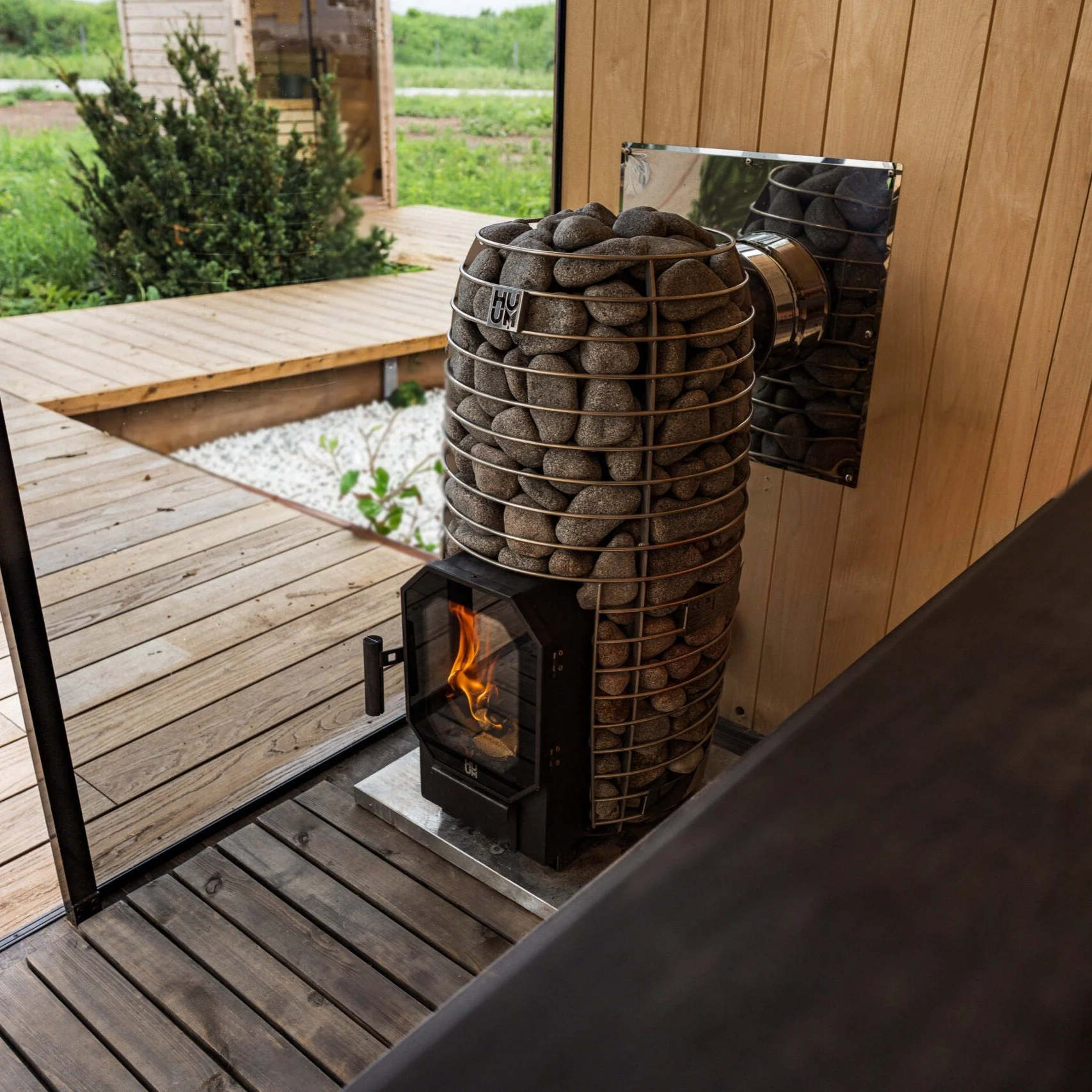 HUUM HIVE Flow mini Log Fired Sauna Heater