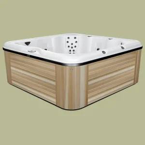 Nordic Spa Encore Hot Tub angle view – luxury outdoor hot tub from Carr Bank Garden Centre Cumbria