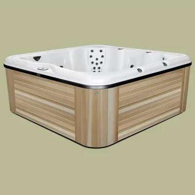 Nordic Spa Encore Hot Tub angle view – luxury outdoor hot tub from Carr Bank Garden Centre Cumbria