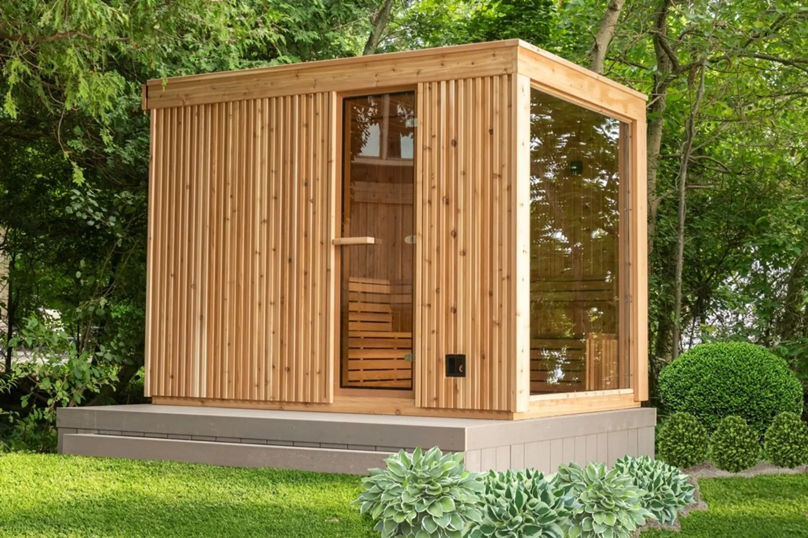 Pure Cube Neptune Sauna Cedar Cladding Pure Cube Neptune Sauna Cedar Cladding