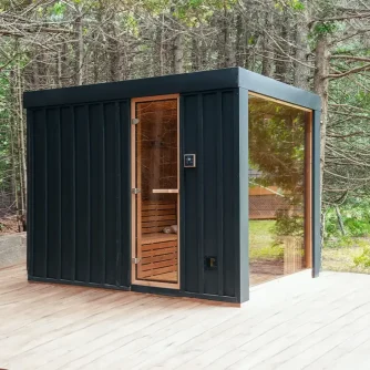 Pure Cube Neptune Sauna Anthracite Cladding Pure Cube Neptune Sauna Anthracite Cladding