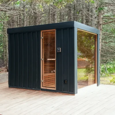 Pure Cube Neptune Sauna Anthracite Cladding