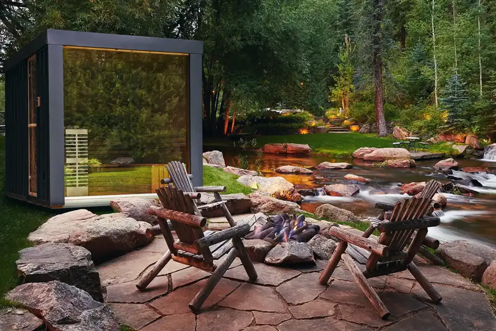 Pure Cube Neptune Sauna Anthracite Metal Cladding Pure Cube Neptune Sauna Anthracite Metal Cladding
