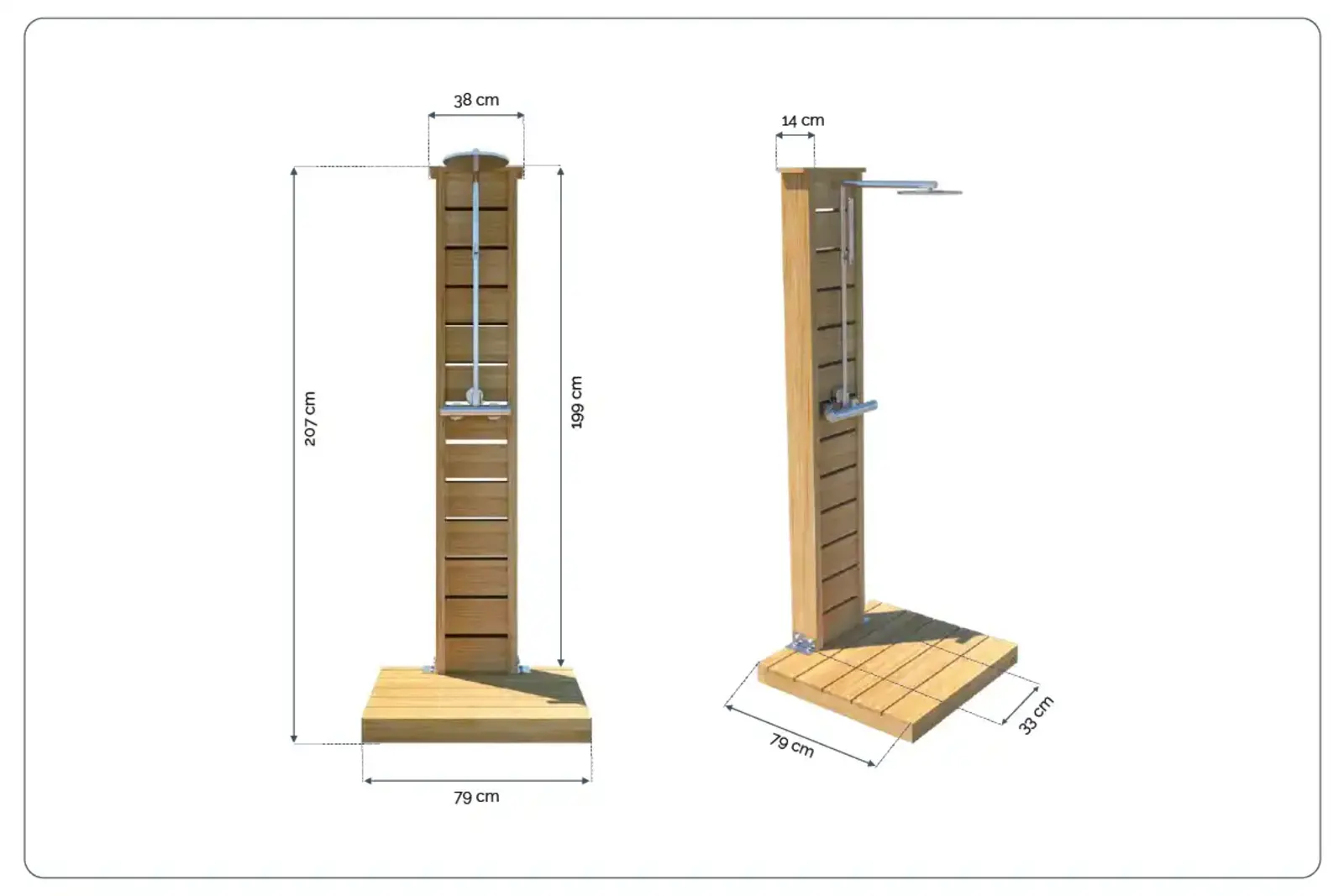 Western Red Cedar Outdoor Sunlight Shower Dimensions Western Red Cedar Outdoor Sunlight Shower Dimensions