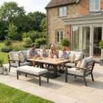 Heidi Left Hand Corner Sofa Lounge Dining Set with Rising Table